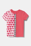 Guess t-shirt dziecięcy kolor różowy K5RI09 K6YW4