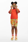 Otroška bombažna kratka majica Desigual oranžna barva, 25SGTK11