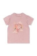 Konges Sløjd tricou de bumbac pentru copii FAMO PUFF TEE GOTS culoarea roz, KS102603