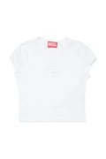 Diesel t-shirt bawełniany dziecięcy TANGIE T-SHIRT kolor biały J01830