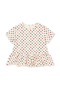 Μπλουζάκι Konges Sløjd BASIC FRILL TEE GOTS χρώμα: μπεζ, KS103154