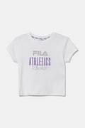 Detské bavlnené tričko Fila ISNY biela farba, FAT0635
