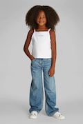 Dětský bavlněný top Calvin Klein Jeans bílá barva, IG0IG02868