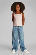 Dětský bavlněný top Calvin Klein Jeans růžová barva, IG0IG02868