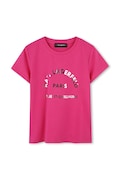 Karl Lagerfeld t-shirt dziecięcy kolor różowy Z30447
