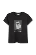 Karl Lagerfeld t-shirt dziecięcy kolor czarny Z30489