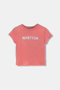 Detské bavlnené tričko United Colors of Benetton ružová farba, 3I1XG10HU
