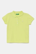 United Colors of Benetton tricou polo copii culoarea verde, cu guler, 3WG9G300A
