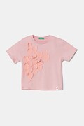 Дитяча бавовняна футболка United Colors of Benetton колір рожевий 3I1XG10IK