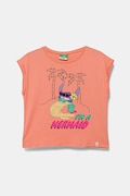 Дитяча бавовняна футболка United Colors of Benetton x Disney колір помаранчевий 3JERC10P2