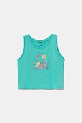 United Colors of Benetton top bawełniany dziecięcy kolor zielony 3I1XCH01Z
