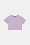 Дитяча бавовняна футболка United Colors of Benetton колір фіолетовий 35RYC10OZ