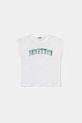 United Colors of Benetton tricou de bumbac pentru copii culoarea alb, 3I1XC10P1