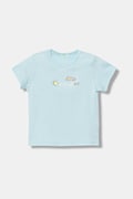 United Colors of Benetton t-shirt bawełniany niemowlęcy kolor niebieski 3I1XA1067