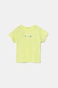 United Colors of Benetton t-shirt bawełniany niemowlęcy kolor żółty 3I1XA1067