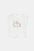 United Colors of Benetton tricou din bumbac pentru bebelusi culoarea alb, 3I1XA106A