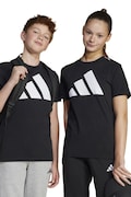 Дитяча бавовняна футболка adidas колір чорний з принтом JC9660