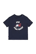 Tommy Hilfiger t-shirt niemowlęcy kolor granatowy z nadrukiem KN0KN02024