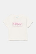Παιδικό βαμβακερό μπλουζάκι Kenzo Kids χρώμα: μπεζ, K60972