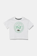 Дитяча бавовняна футболка Lacoste колір жовтий з принтом TJ2463