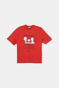 United Colors of Benetton tricou de bumbac pentru copii culoarea rosu, cu imprimeu, 3X1SC10NI