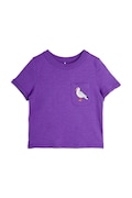 Mini Rodini t-shirt bawełniany dziecięcy Seagull kolor fioletowy gładki 2522013645