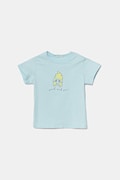 United Colors of Benetton t-shirt bawełniany niemowlęcy kolor niebieski wzorzysty 3I1XA1069
