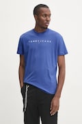 Tommy Jeans t-shirt in cotone uomo colore violetto con applicazione DM0DM20744