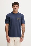 Karl Lagerfeld Jeans t-shirt bawełniany męski kolor granatowy z nadrukiem A1M17001