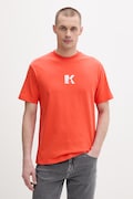 Karl Lagerfeld Jeans t-shirt męski bawełniany pomarańczowy A1M17044