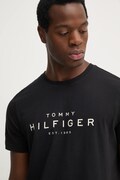 Бавовняна футболка Tommy Hilfiger чоловіча колір чорний з принтом MW0MW37448