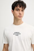 Armani Exchange t-shirt in cotone uomo colore beige con applicazione XM000540 AF10362
