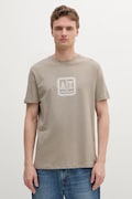 Bavlněné tričko Armani Exchange béžová barva, s potiskem, XM000545 AF10361