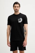 Armani Exchange tricou din bumbac culoarea negru, cu imprimeu, XM000556 AF10358