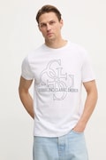 Guess t-shirt bawełniany męski kolor biały z nadrukiem M5RI59 K9RM1
