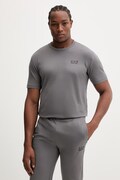 Bavlněné tričko EA7 Emporio Armani pánské, šedá barva, s potiskem, AF10375.7M000567