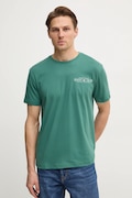 Gant tricou din bumbac barbati, culoarea verde, cu imprimeu, 2044017