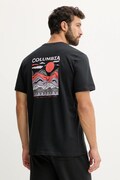 Βαμβακερό μπλουζάκι Columbia Explorers Canyon ανδρικό, χρώμα: μαύρο, 2036451.