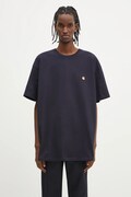 Bavlněné tričko Carhartt WIP Chase tmavomodrá barva, I026391.00HXX