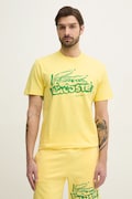 Бавовняна футболка Lacoste чоловіча колір жовтий з принтом TH0284