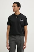 Iceberg tricou din bumbac barbati, culoarea negru, cu imprimeu, F046 6327