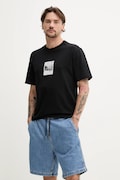 HUGO tricou din bumbac bărbați, culoarea negru, cu imprimeu, 50537535