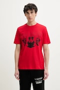HUGO tricou din bumbac barbati, culoarea rosu, cu imprimeu, 50538257