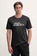 Jack Wolfskin trekingové tričko pánske Peak Graphic čierne A63269