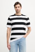 BOSS Orange t-shirt bawełniany męski kolor czarny wzorzysty 50499334