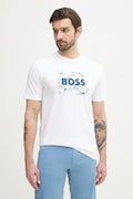 Βαμβακερό μπλουζάκι BOSS Orange ανδρικό, χρώμα: άσπρο, 50539186