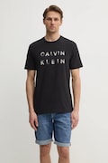 Calvin Klein t-shirt bawełniany męski kolor czarny z nadrukiem K10K114156