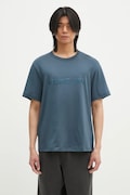 Helmut Lang t-shirt in cotone Logo Ov Tee.Hvy Ever uomo colore turchese con applicazione O04HM599