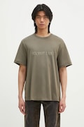 Helmut Lang t-shirt in cotone Logo Ov Tee.Hvy Ever uomo colore verde con applicazione O04HM599