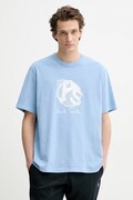 PS Paul Smith t-shirt bawełniany męski kolor niebieski z nadrukiem M2R.204Z.PP4817